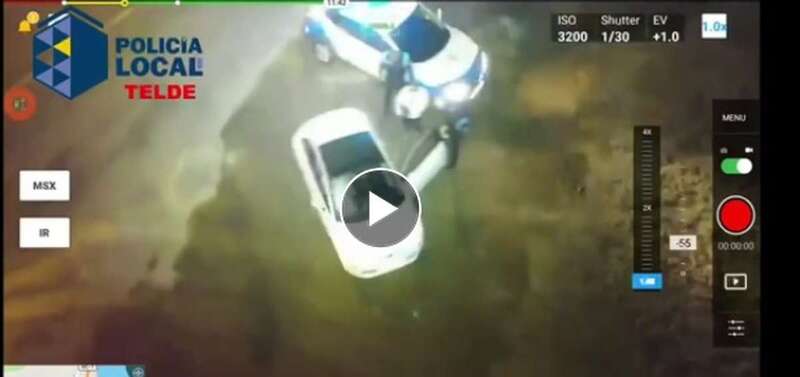 Imagen del video grabado por el dron de la Policía Local/TA.